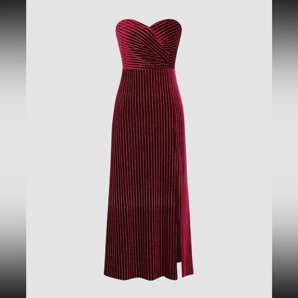 Strapless Velvet Dress